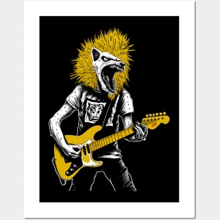 Vintage Chupacabra Punk Rocker Drawing - Rebellious Cryptid Art Posters and Art